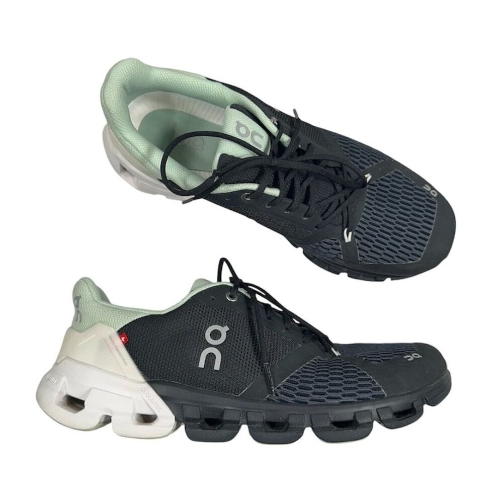 On Running Black and White Athletic Shoes